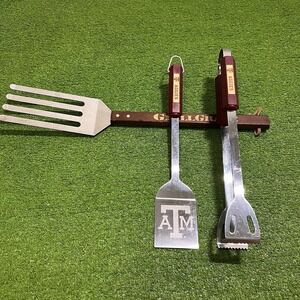 Vintage Y2K Texas A&M Grilling Tools BBQ Tongs Aggie Tailgate And Grill Cleaner